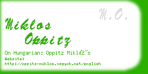 miklos oppitz business card